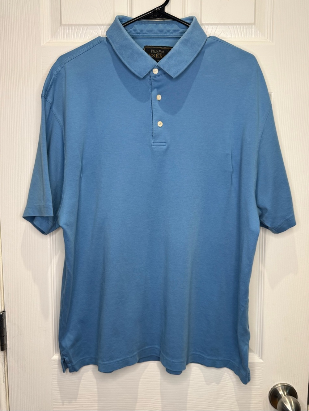 Jos A Bank Reserve Men’s XL Polo Short Sleeved Shirt Powder Blue Casual - Picture 3 of 7